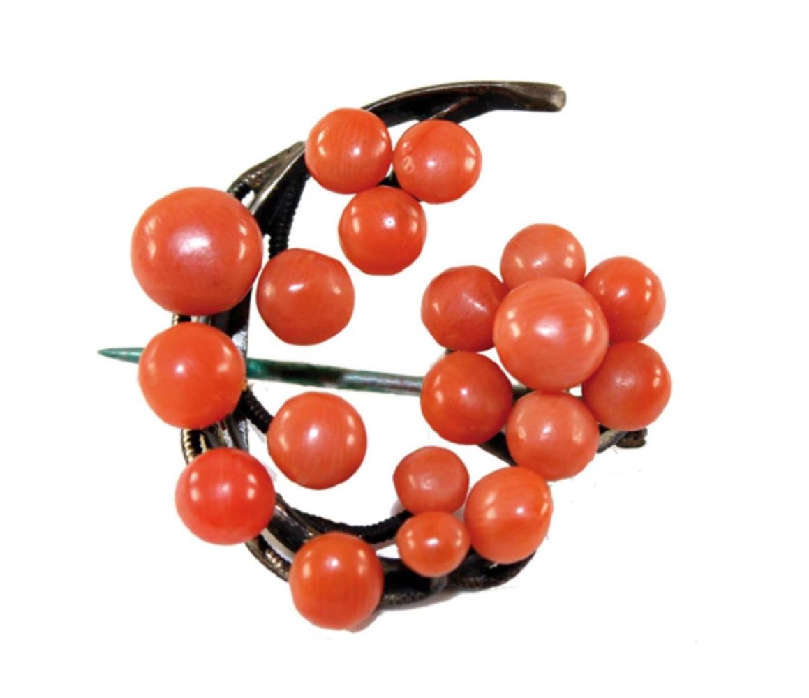 Große Abbildung Nr.1: 136-2535 Korallenbrosche: (Schmuck, Koralle)