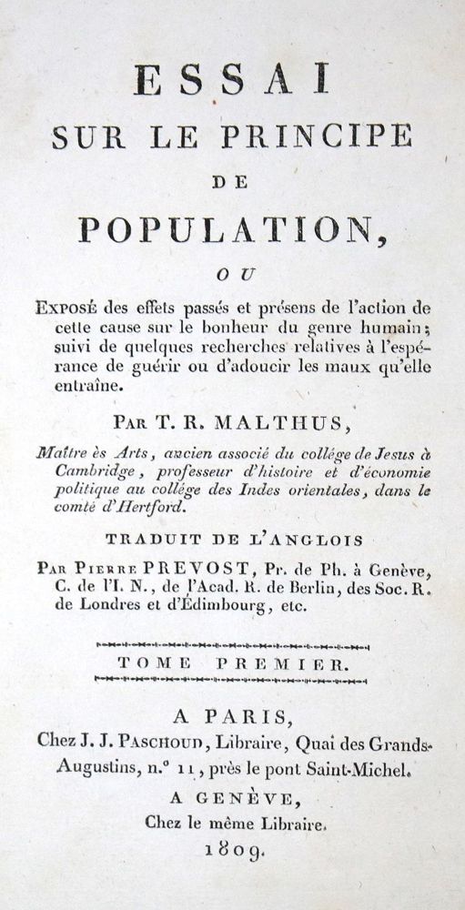 Große Abbildung Nr.1: 136-257 Malthus,T.R.: (Alte Drucke, Handschriften und Theologie)