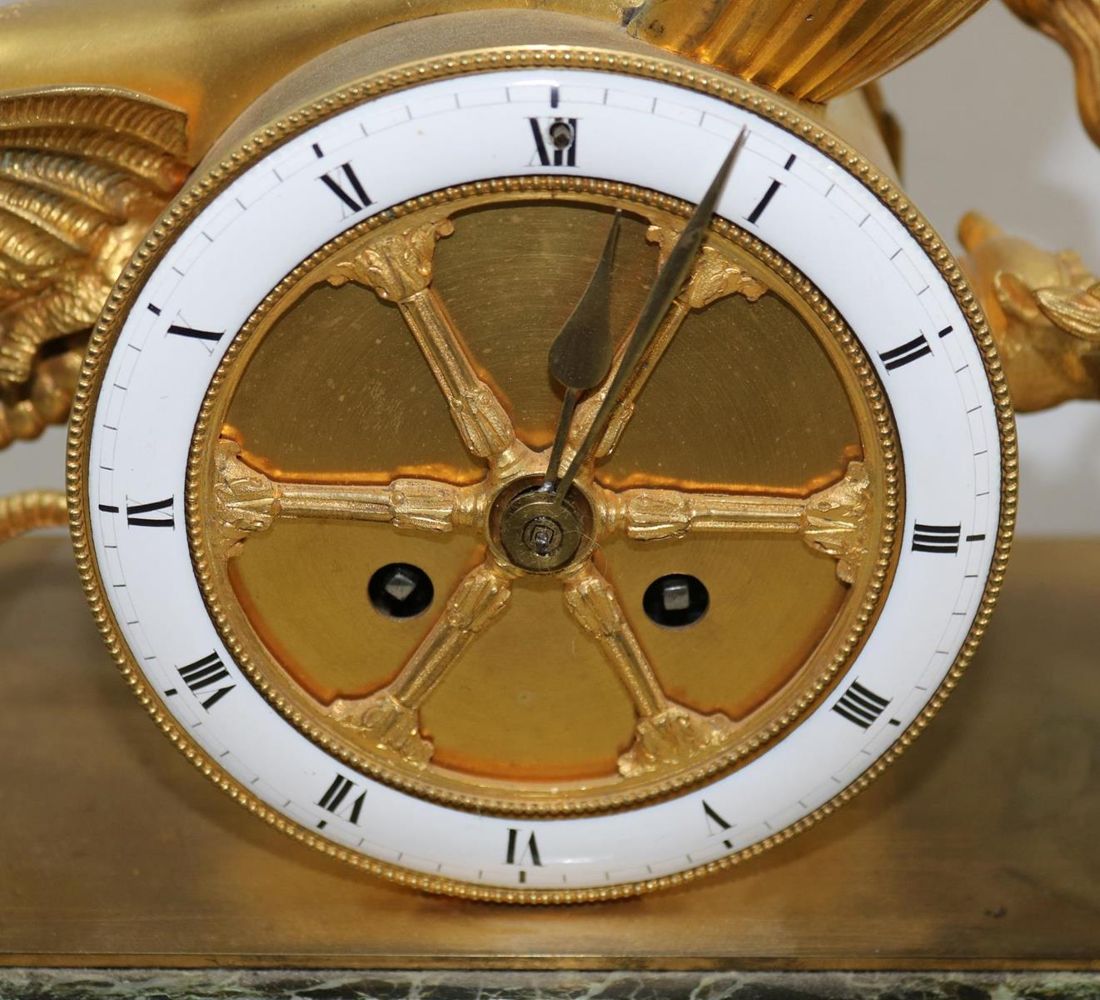 Große Abbildung Nr.23: 136-2611 Empire Wagen-Pendule: (Uhren)