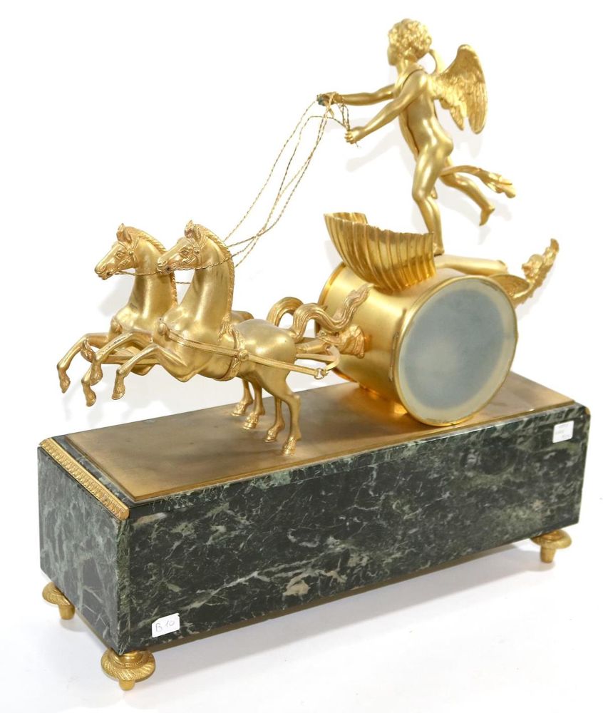 Große Abbildung Nr.25: 136-2611 Empire Wagen-Pendule: (Uhren)
