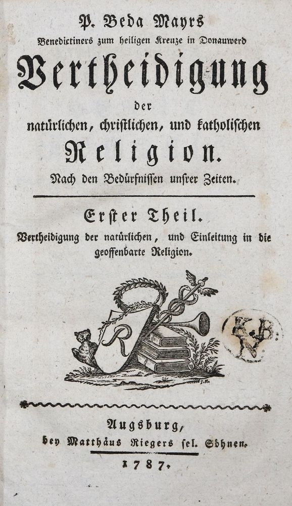 Große Abbildung Nr.2: 136-265 Mayr,B.: (Alte Drucke, Handschriften und Theologie)