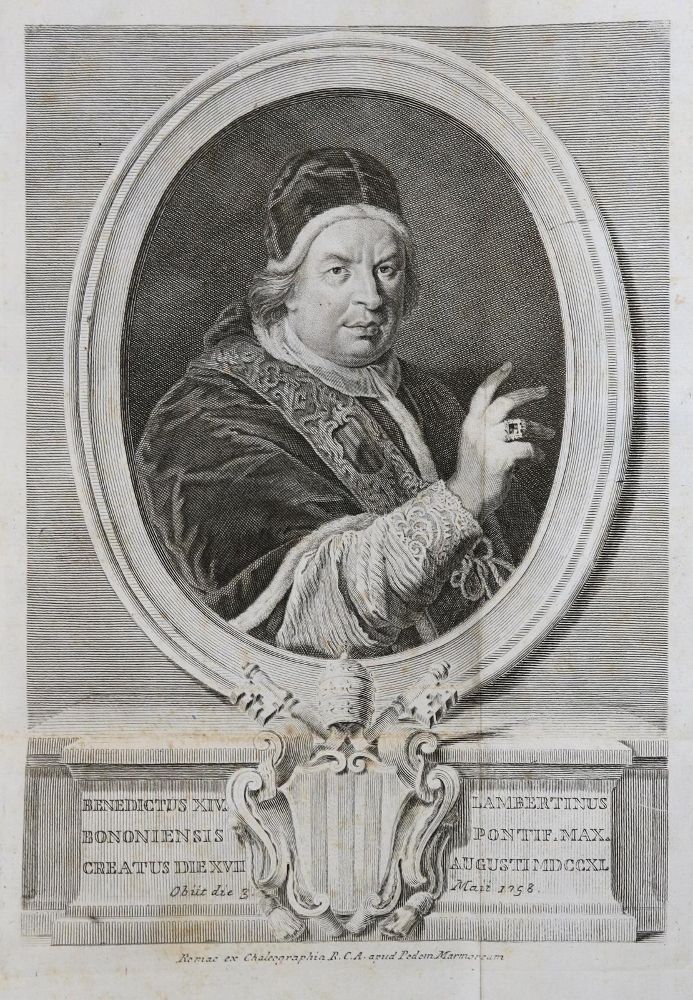 Große Abbildung Nr.1: 136-28 Benedict XIV.: (Alte Drucke, Handschriften und Theologie)