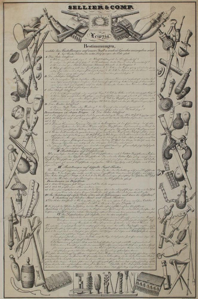 Große Abbildung Nr.1: 136-2839 Sellier & Comp. in Leipzig.: (Varia, Waffen)