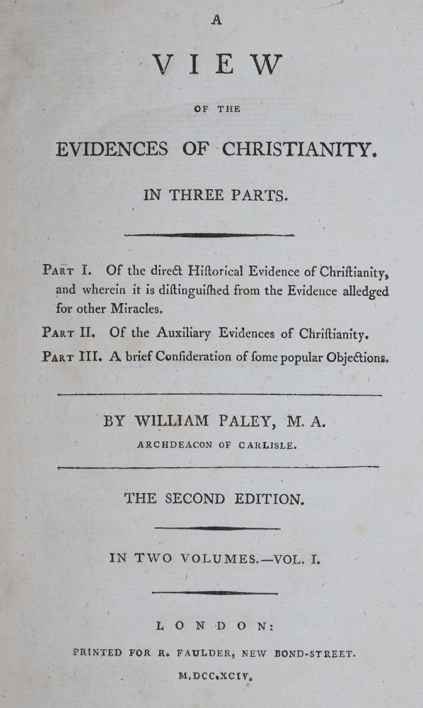 Große Abbildung Nr.1: 136-293 Paley,W.: (Alte Drucke, Handschriften und Theologie)
