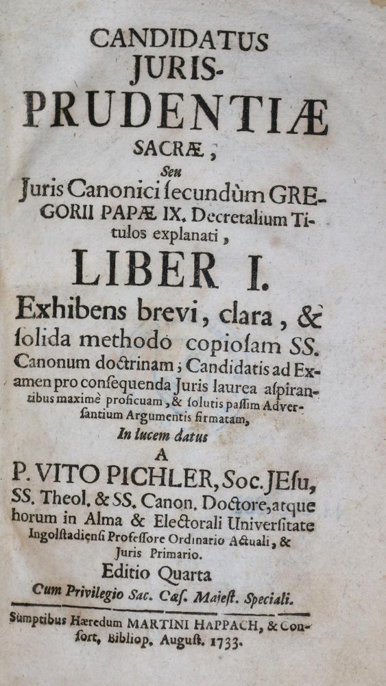 Große Abbildung Nr.1: 136-299 Pichler,V.: (Alte Drucke, Handschriften und Theologie)