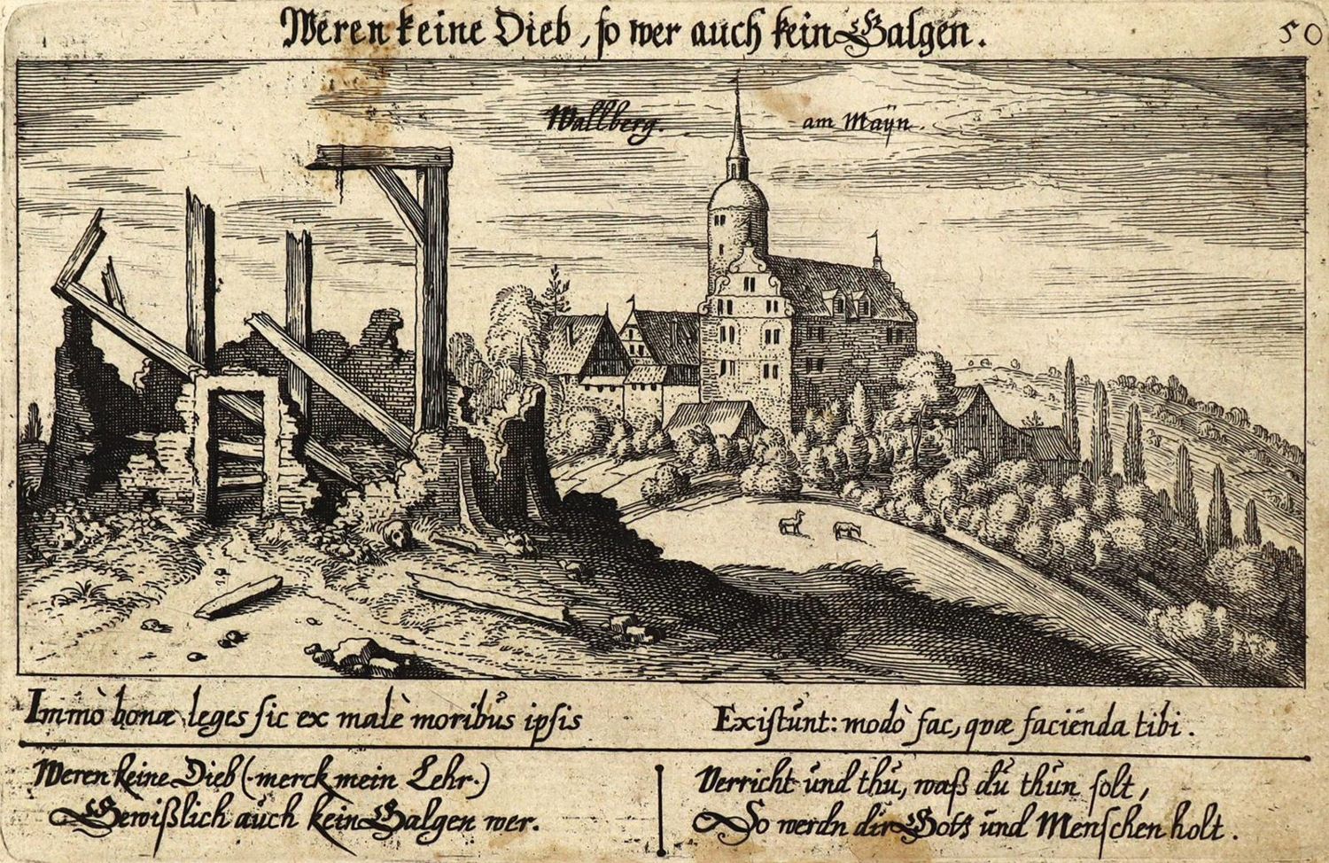 Große Abbildung Nr.1: 136-2995 Wallberg a. M. bei Eltman.: (Deutschland)