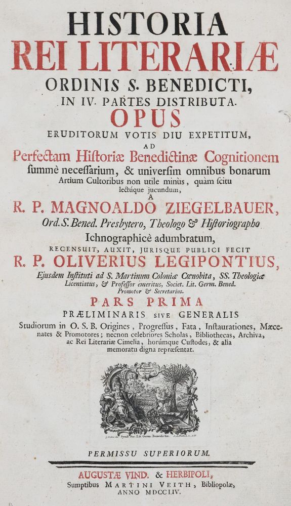 Große Abbildung Nr.1: 136-30 Ziegelbauer,M.: (Benediktiner)