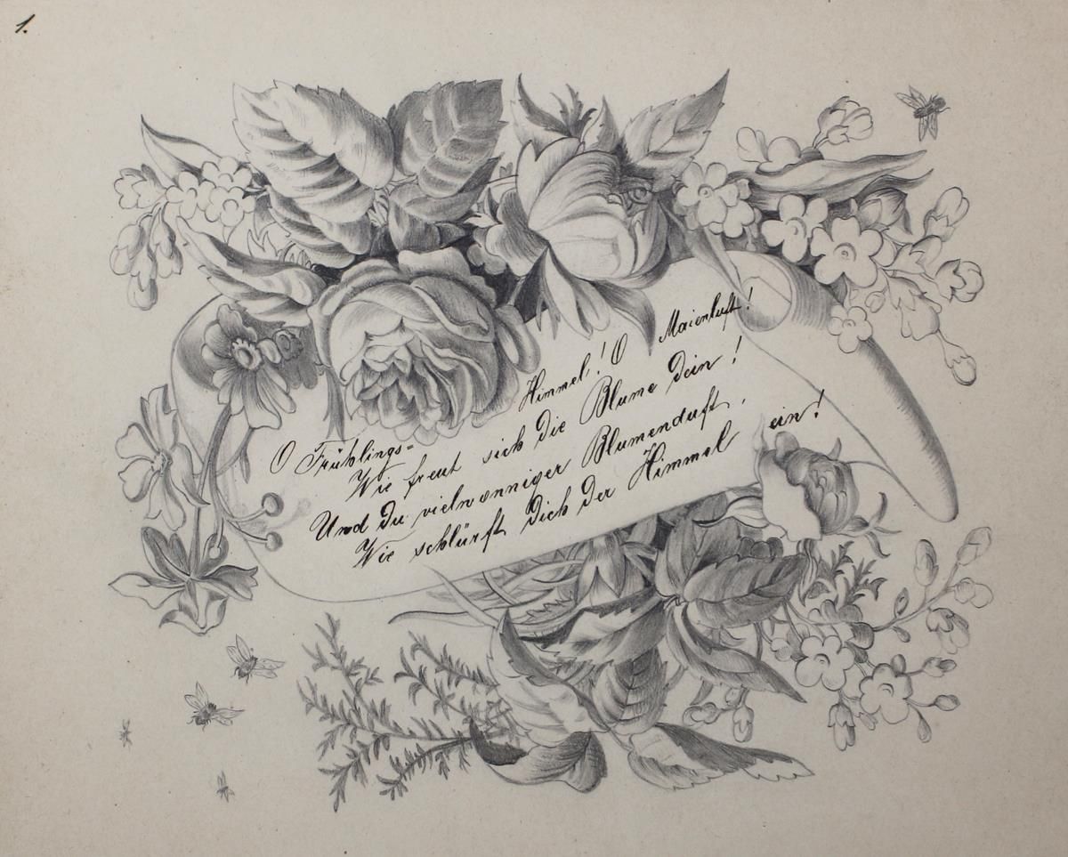 Große Abbildung Nr.1: 136-3007 Blumen.: (Botanik, Weihnachtabend 1884)