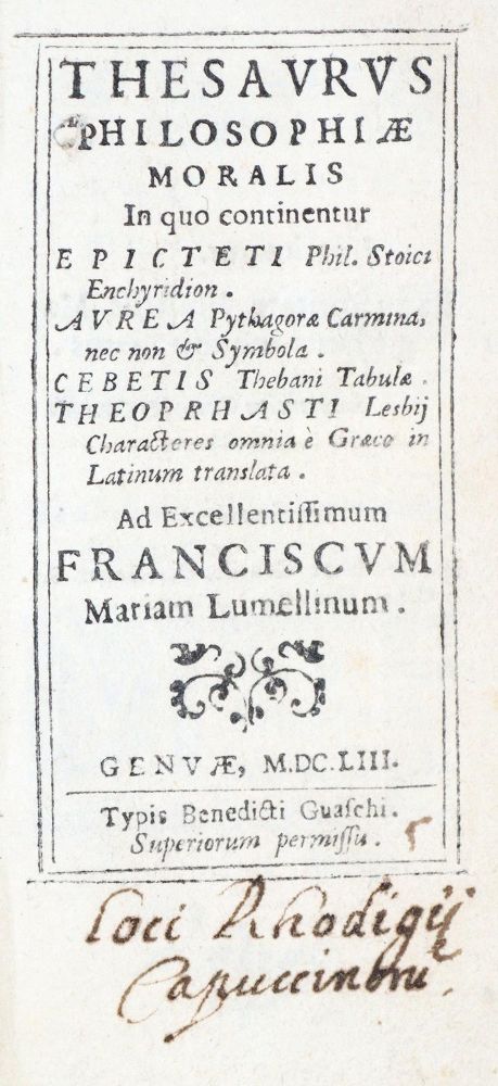 Große Abbildung Nr.1: 136-303 (Poliziano,A. Hrsg.).: (Alte Drucke, Handschriften und Theologie)
