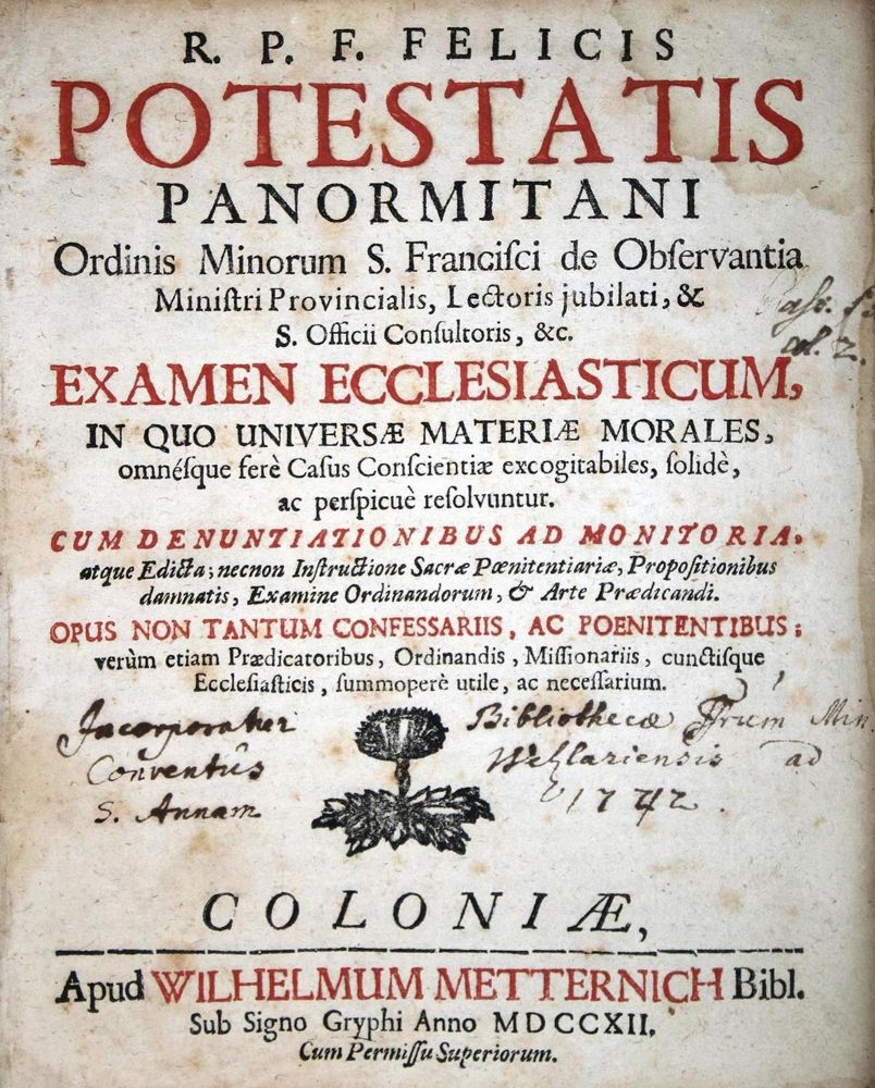 Große Abbildung Nr.1: 136-307 Potesta,F.: (Alte Drucke, Handschriften und Theologie)