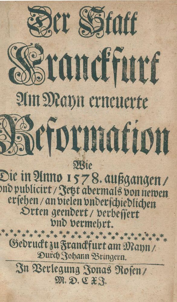Große Abbildung Nr.1: 136-315 (Fichard,J.).: (Reformation, Frankfurt a.M.)