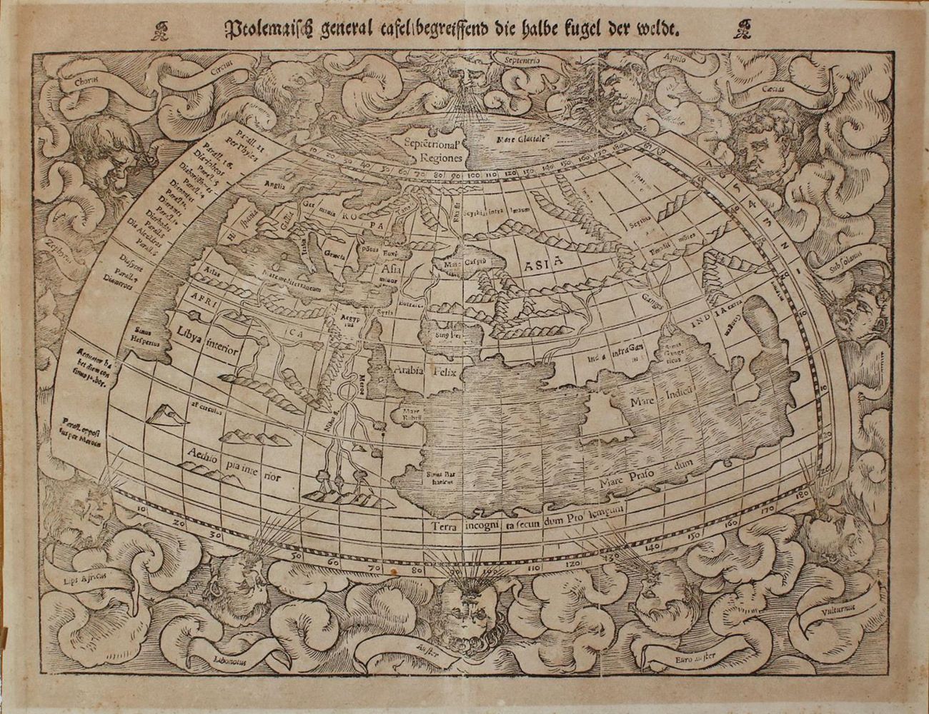 Große Abbildung Nr.1: 136-3154 Weltkarte.: (Ausland, Weltkarten)
