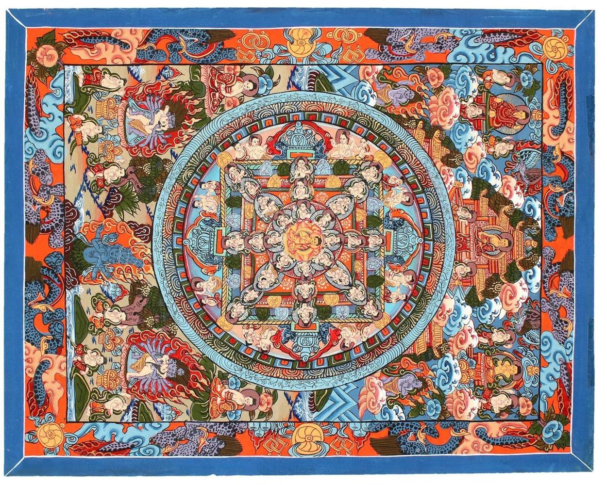 Große Abbildung Nr.1: 136-3184 Thangka.: (Künstlergraphik, Asien)