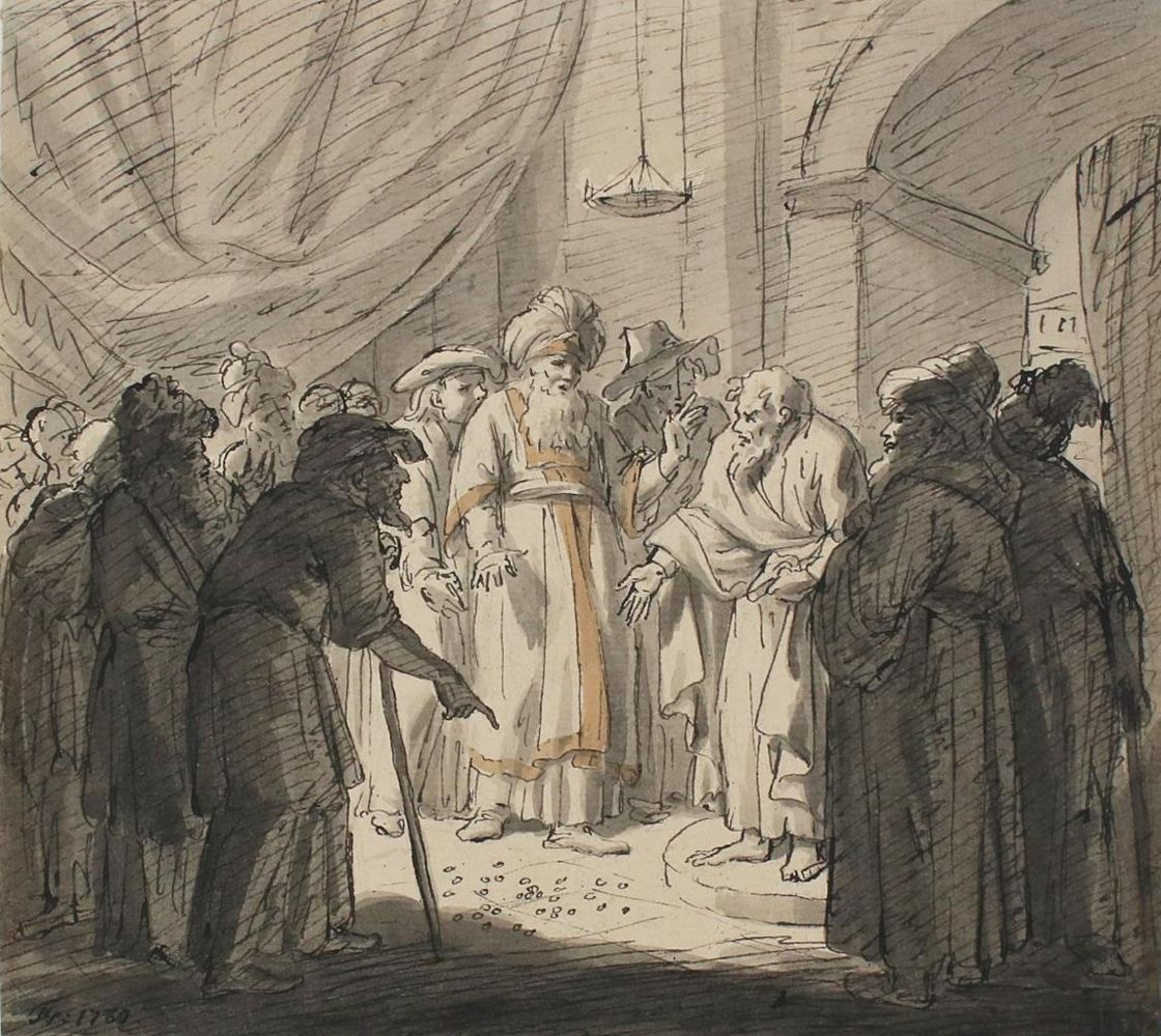 Große Abbildung Nr.1: 136-3236 Biblische Szene.: (Künstlergraphik)