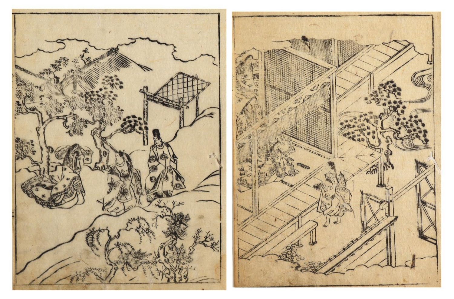 Große Abbildung Nr.2: 136-3302 Palastszenen.: (Künstlergraphik, China)