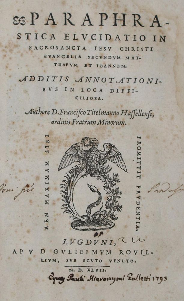 Große Abbildung Nr.1: 136-359 Titelmann,F.: (Alte Drucke, Handschriften und Theologie)