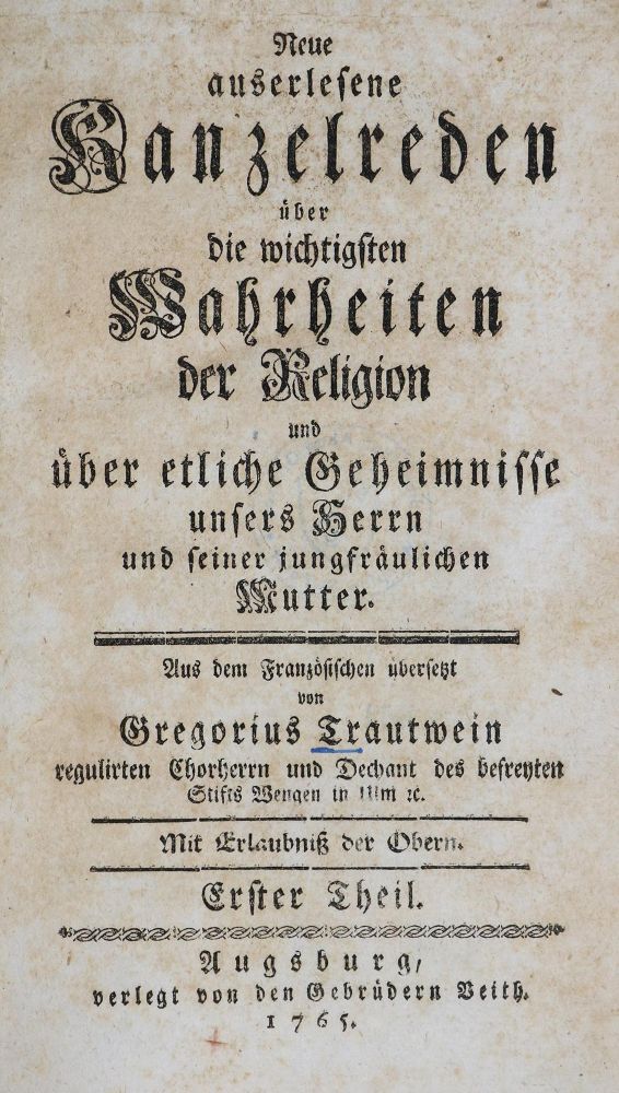 Große Abbildung Nr.1: 136-363 Trautwein,G.(Übers.).: (Alte Drucke, Handschriften und Theologie)