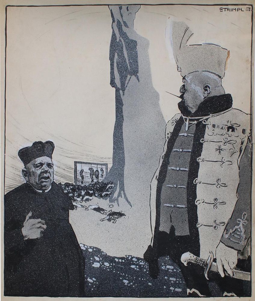 Große Abbildung Nr.1: 136-3640 Strimpl, Ludvik: (Künstlergraphik, Karikatur)