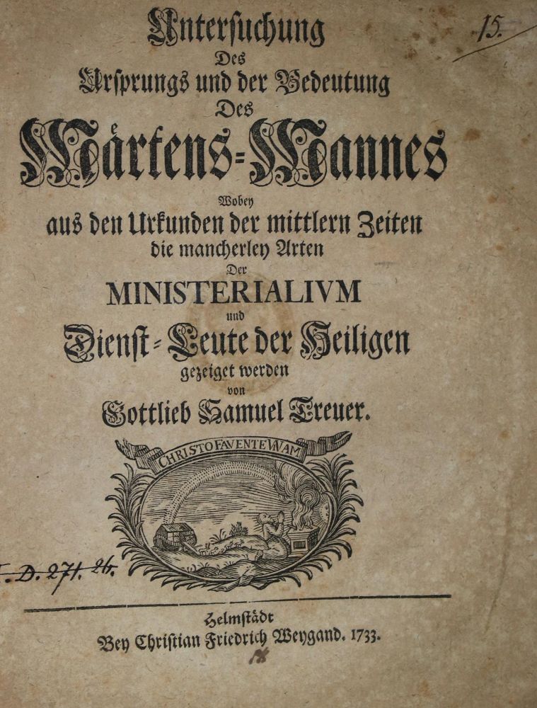 Große Abbildung Nr.1: 136-365 Treuer,G.S.: (Alte Drucke, Handschriften und Theologie)