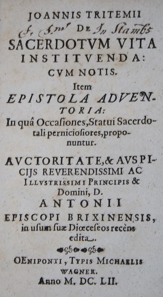Große Abbildung Nr.1: 136-367 Trithemius,J.: (Alte Drucke, Handschriften und Theologie)