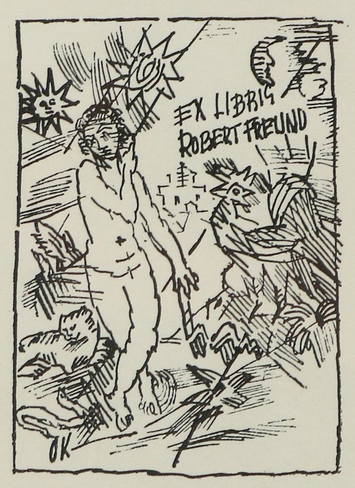 Große Abbildung Nr.1: 136-3673 Kokoschka, Oskar: (Künstlergraphik, Kokoschka, Exlibris)