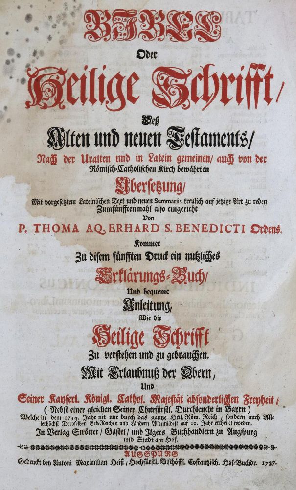 Große Abbildung Nr.1: 136-37 Biblia germanica.: (Bibeln)