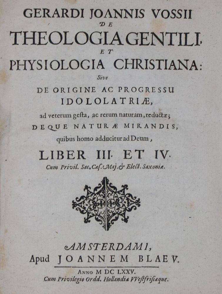 Große Abbildung Nr.1: 136-376 Voss,G.J.: (Alte Drucke, Handschriften und Theologie)
