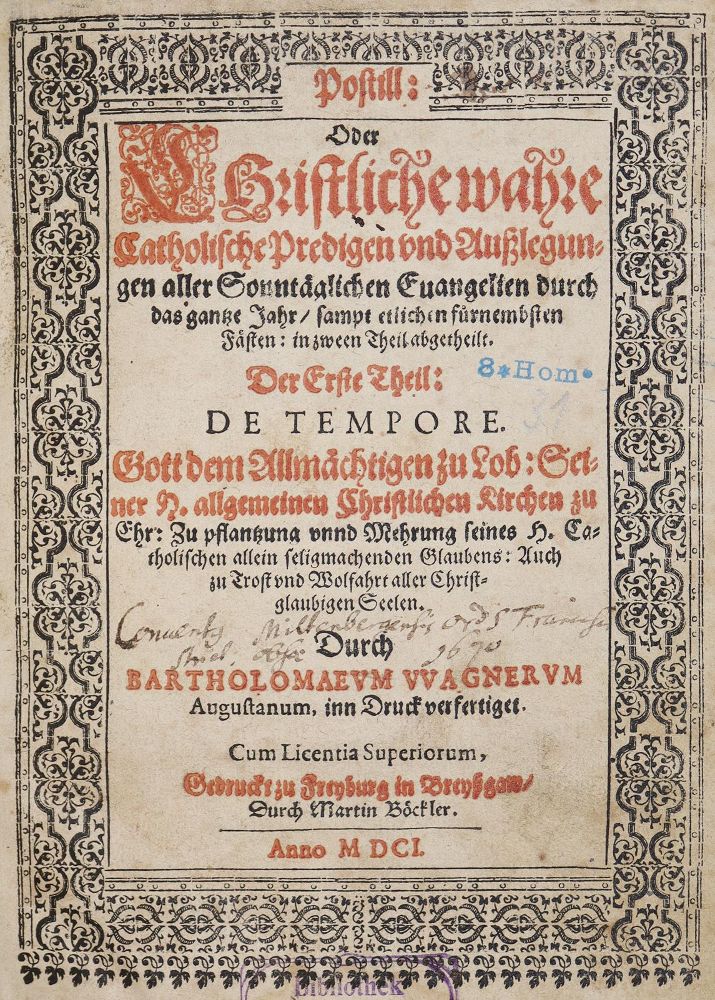 Große Abbildung Nr.1: 136-378 Wagner,B.: (Alte Drucke, Handschriften und Theologie)
