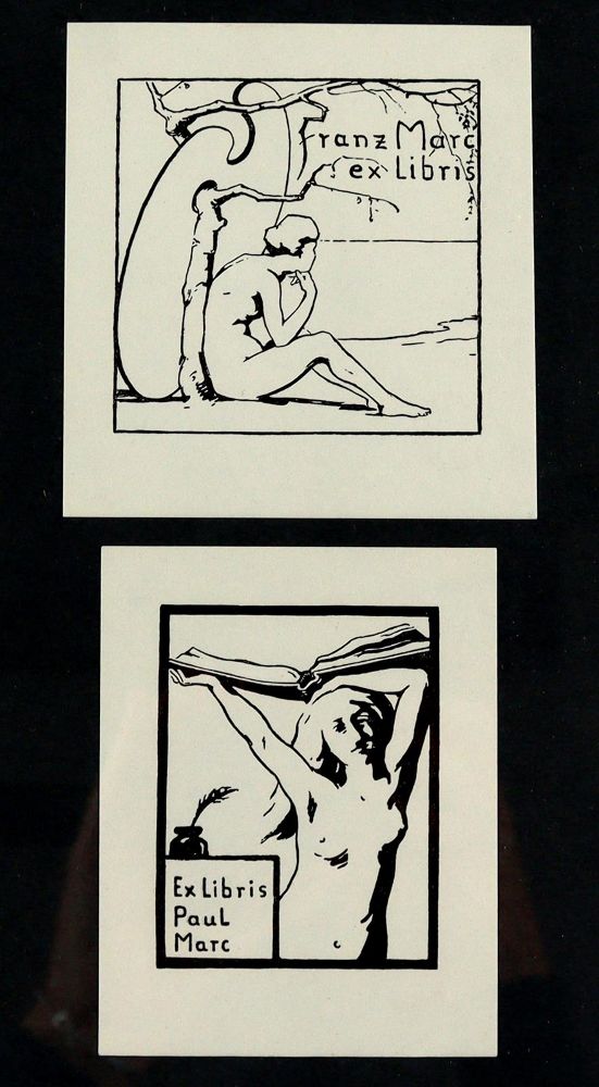 Große Abbildung Nr.1: 136-3797 Marc, Franz: (Künstlergraphik, Marc, Exlibris)