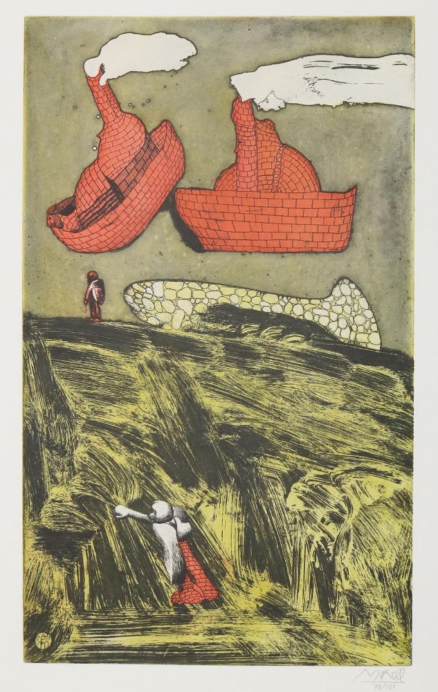 Große Abbildung Nr.6: 136-3825 Moderne Graphik.: (Künstlergraphik)