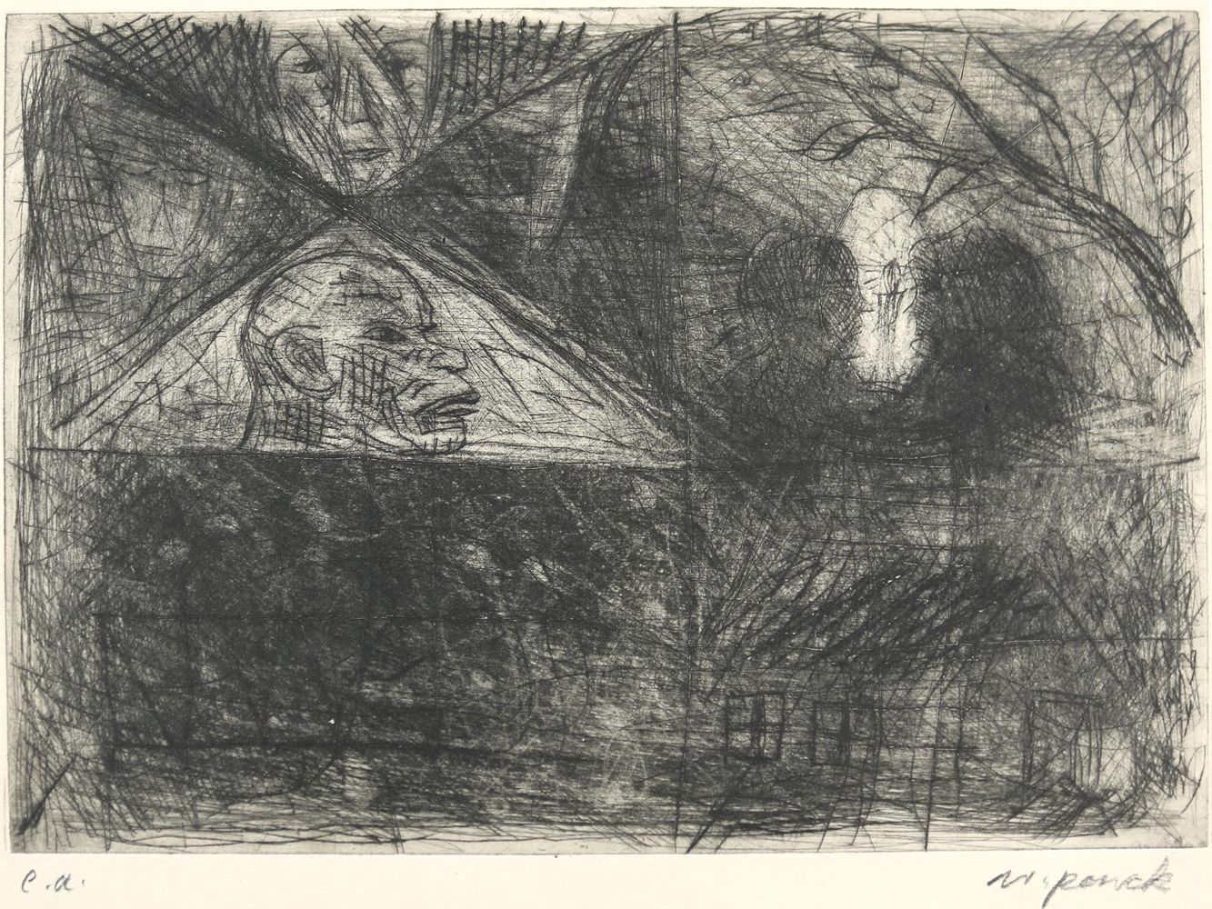 Große Abbildung Nr.1: 136-3883 Penck,A.R. (d.i. Ralf Winkler,: (Künstlergraphik)