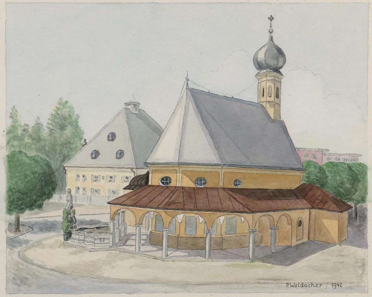 Große Abbildung Nr.1: 136-3917 Prien am Chiemsee.: (Künstlergraphik)