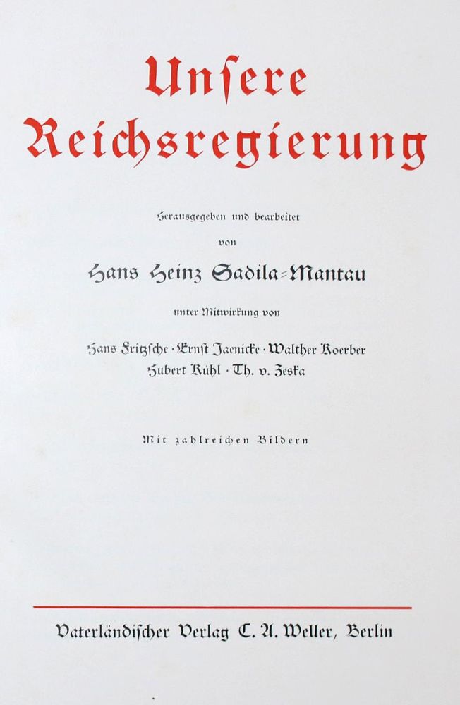 Große Abbildung Nr.1: 136-396 Sadila-Mantau,H.H.: (Nationalsozialismus)