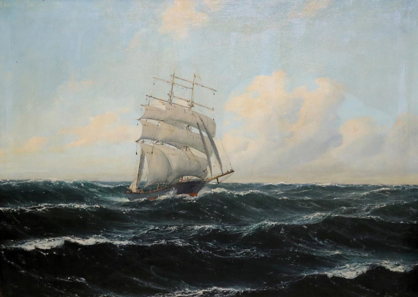 Große Abbildung Nr.1: 136-4073 Segelschiff: (Künstlergraphik)