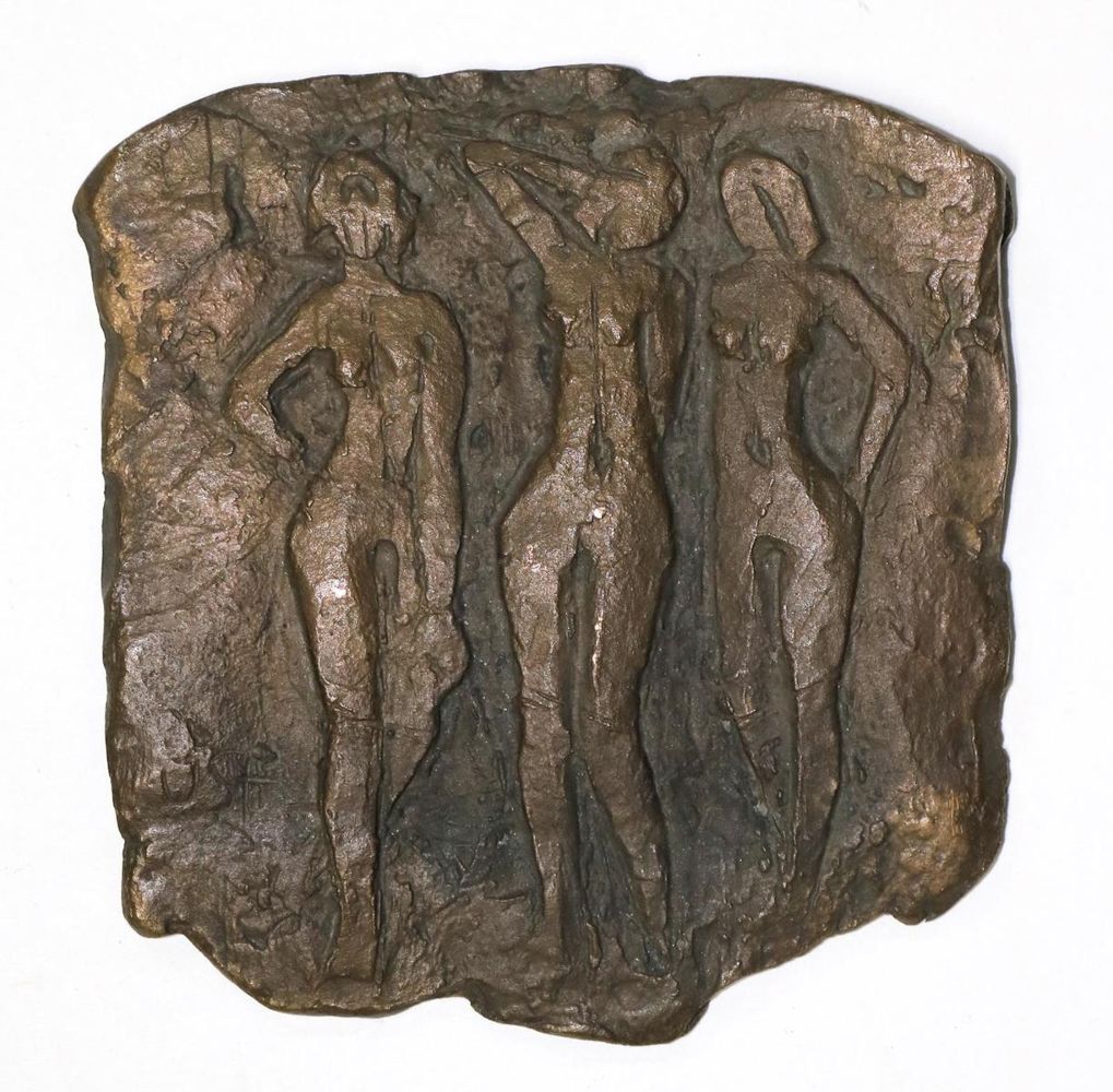 Große Abbildung Nr.1: 136-4081 Bronzerelief.: (Künstlergraphik, Skulpturen - Plastiken)