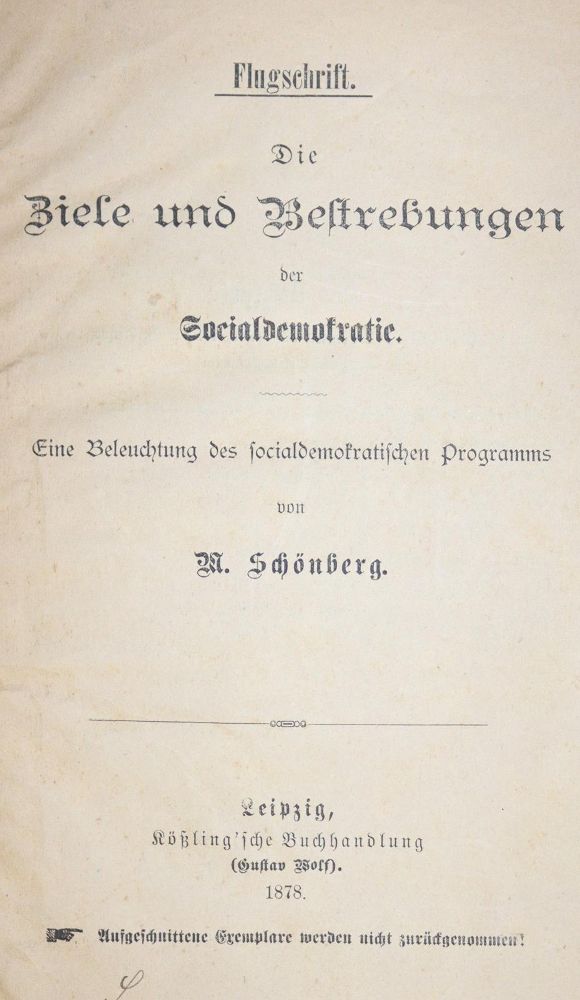 Große Abbildung Nr.1: 136-410 L(ey),C.A.: (Sozialismus, Bebel)
