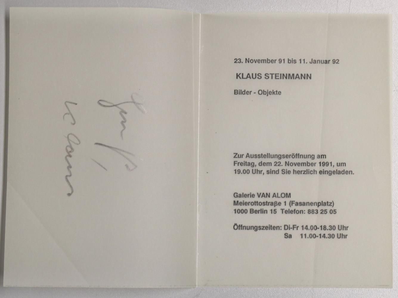 Große Abbildung Nr.2: 136-4119 Steinmann, Klaus: (Künstlergraphik)