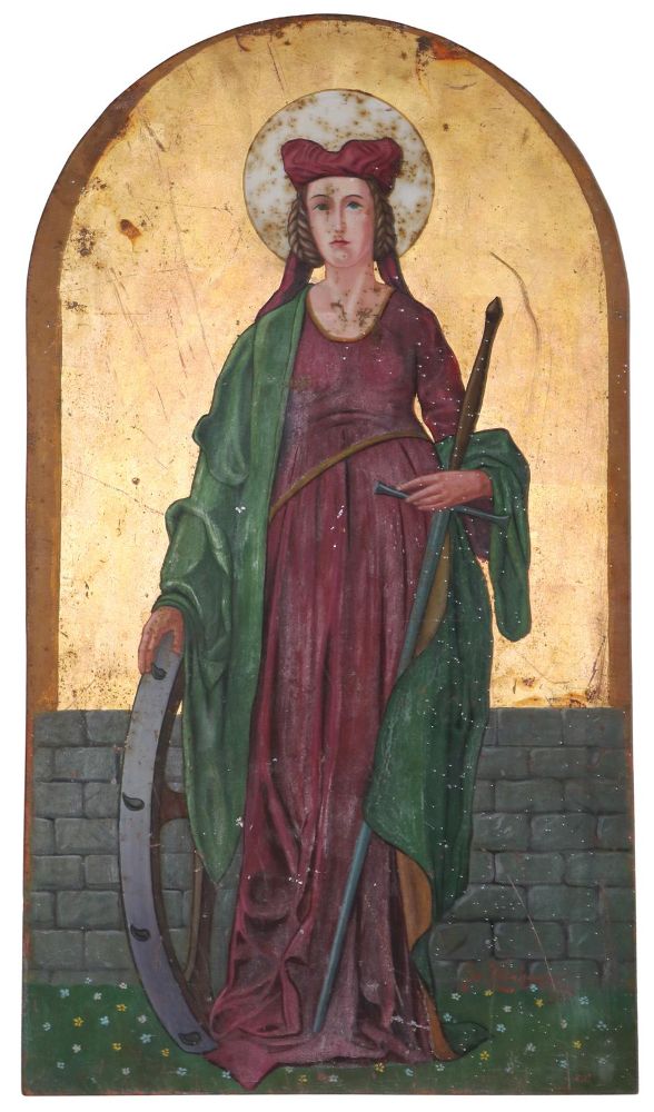 Große Abbildung Nr.1: 136-4145 Hl. Katharina von Alexandrien.: (Künstlergraphik, Tafelmalerei)