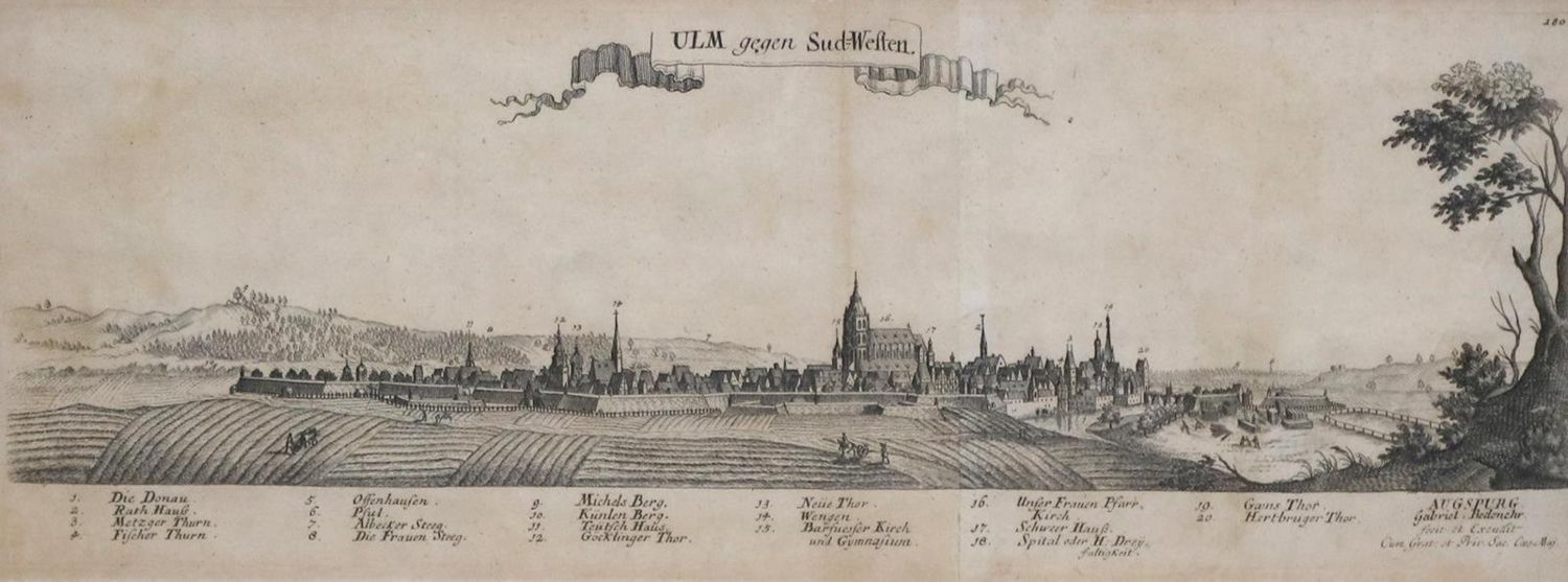 Große Abbildung Nr.1: 136-4169 Ulm.: (Künstlergraphik)