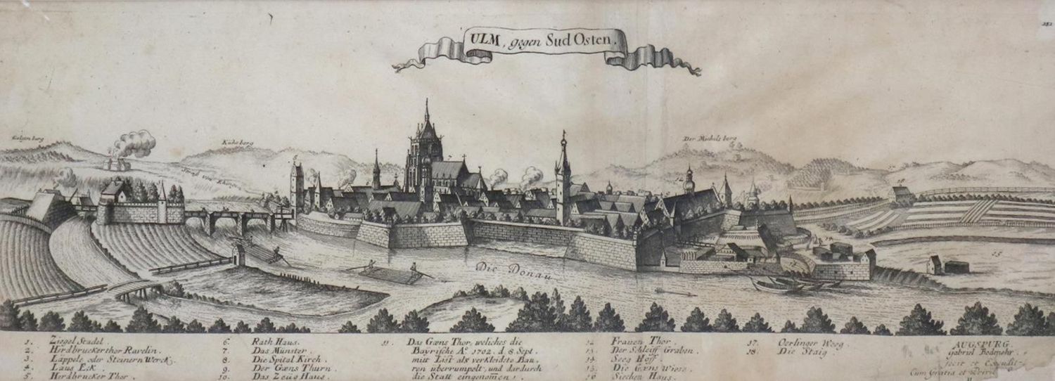 Große Abbildung Nr.2: 136-4169 Ulm.: (Künstlergraphik)