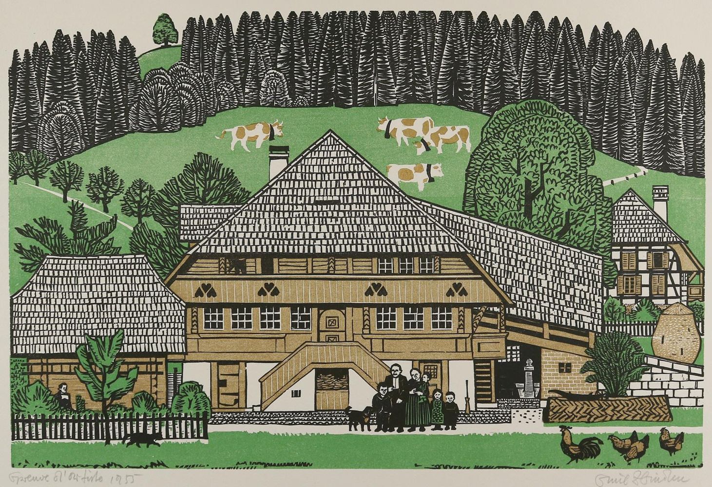 Große Abbildung Nr.2: 136-4279 Zbinden, Emil: (Künstlergraphik)