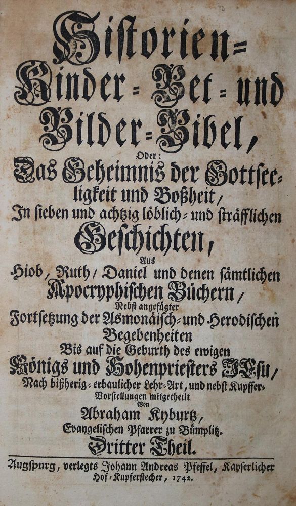 Große Abbildung Nr.1: 136-43 Kyburz,A.: (Bibeln, Bilderbibeln)