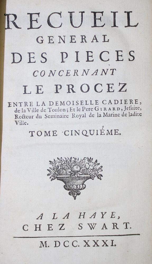 Große Abbildung Nr.1: 136-437 Cadiere,(M.C.).: (Grenzwissenschaften und Okkultismus)