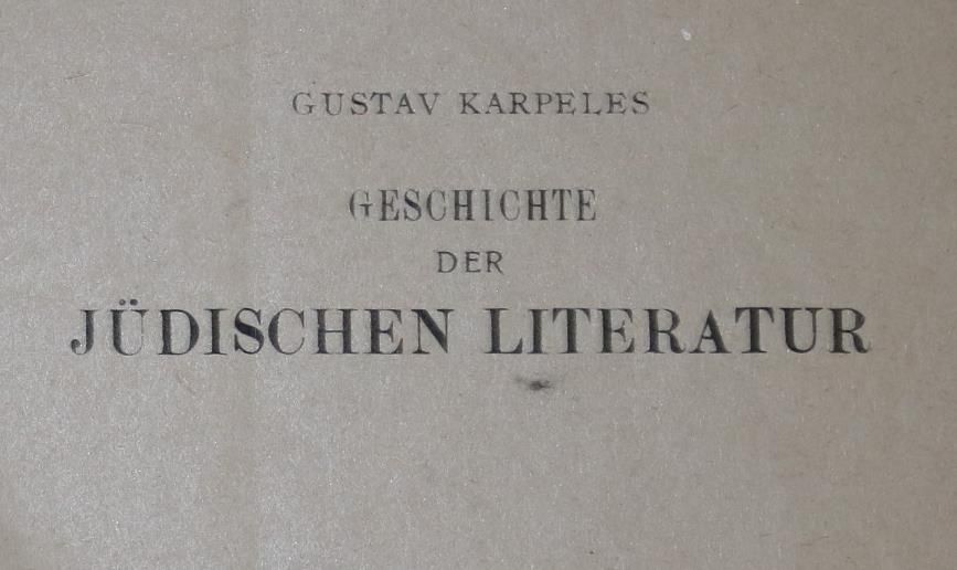Große Abbildung Nr.2: 136-447 Karpeles,G.: (Judaica)