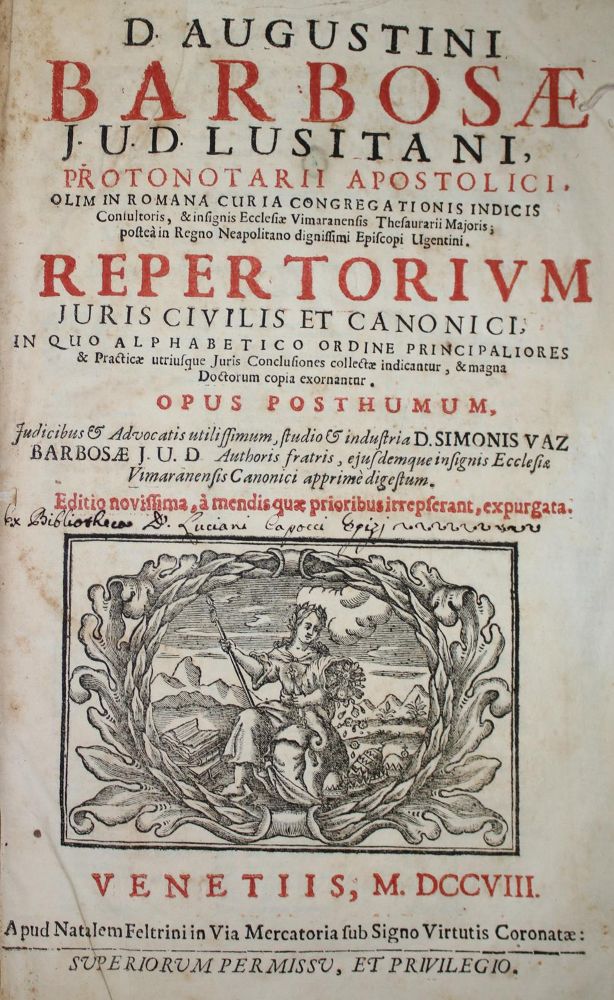 Große Abbildung Nr.1: 136-451 Barbosa,A.: (Juridica und Kriminologie)