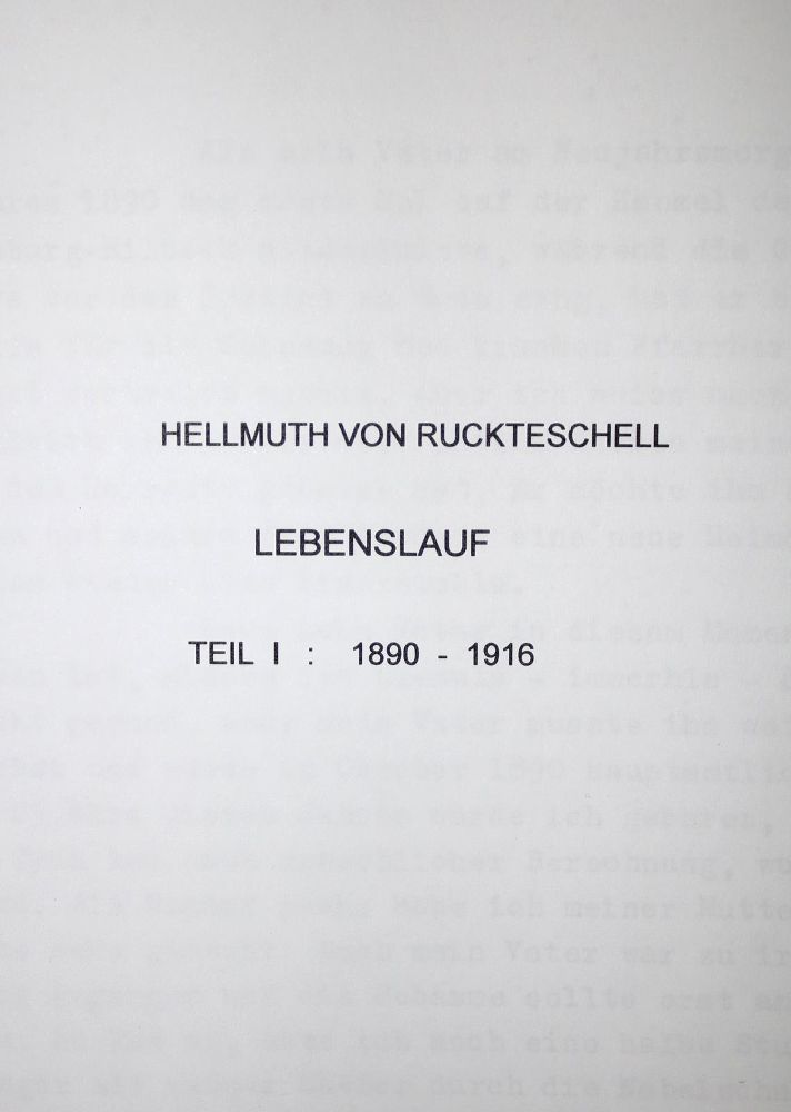 Große Abbildung Nr.1: 136-508 Ruckteschell, Hellmuth von,: (Militaria, Autographen)