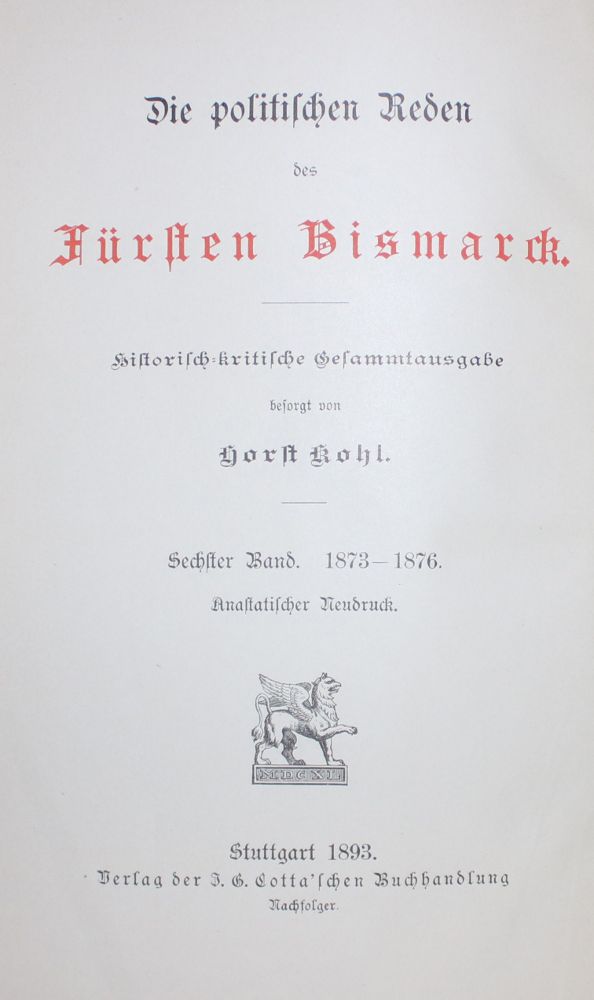 Große Abbildung Nr.1: 136-509 Bismarck,O.v.: (Militaria)