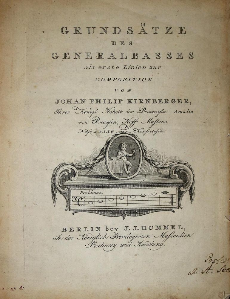 Große Abbildung Nr.1: 136-543 Kirnberger,J.P.: (Musik)