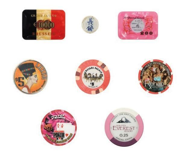 Große Abbildung Nr.1: 136-582 Jetons. (Spiele, Casino)