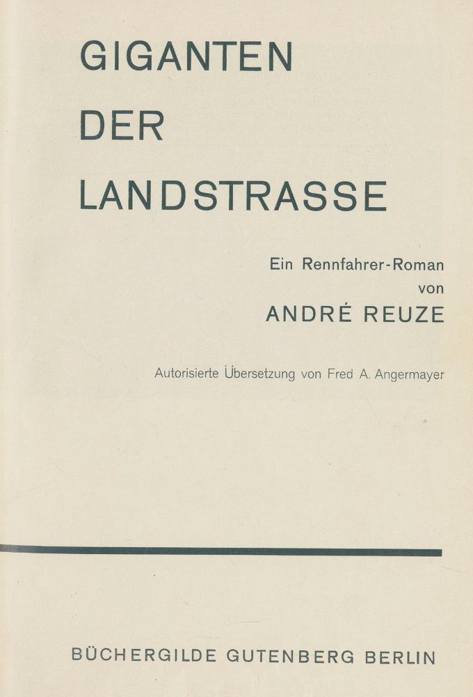 Große Abbildung Nr.1: 136-591 Reuze,A.: (Sport, Fahrrad)
